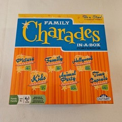 Family Charades in-a-box Category cards themes range from 4 years-14 years plus