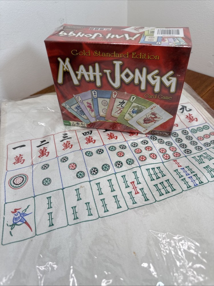 Mah Jongg Card Game Gold Standard Edition Official Play & Canvas Bag