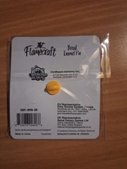 Flamecraft Bread Token Enamel Pin Cardboard Alchemy