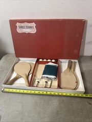 Vintage Milton Bradley Tournament Table Tennis Game Springfield MA Paddles Net