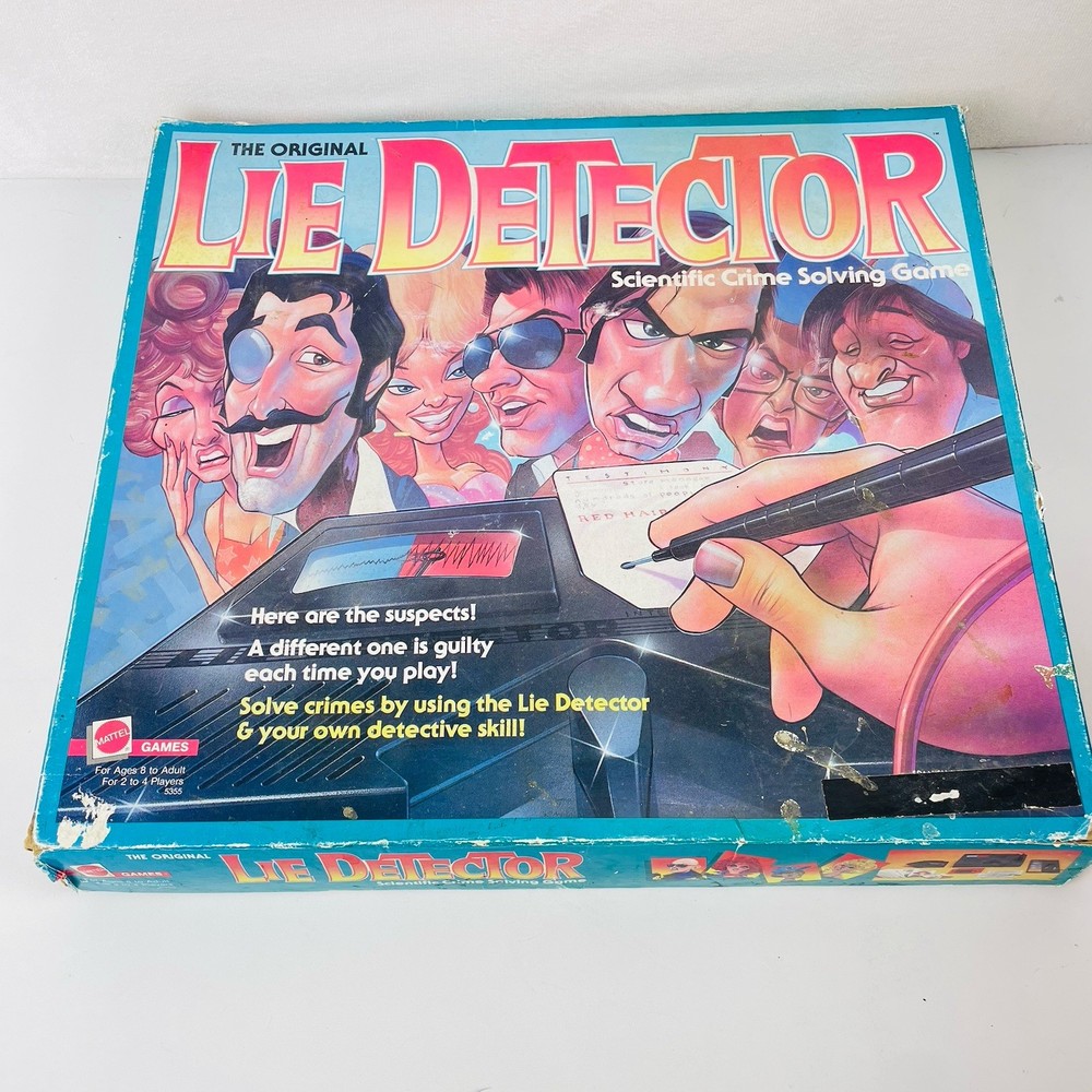 Vintage The Original Lie Detector Game 1987 Pressman Mattel Read