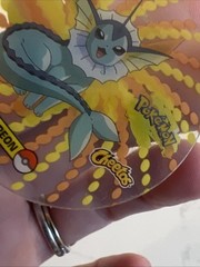 Rare Vtg Pokemon Eevee Vaporeon Crystal Tazos Taso Pogs Mexico Cheetos Doritos