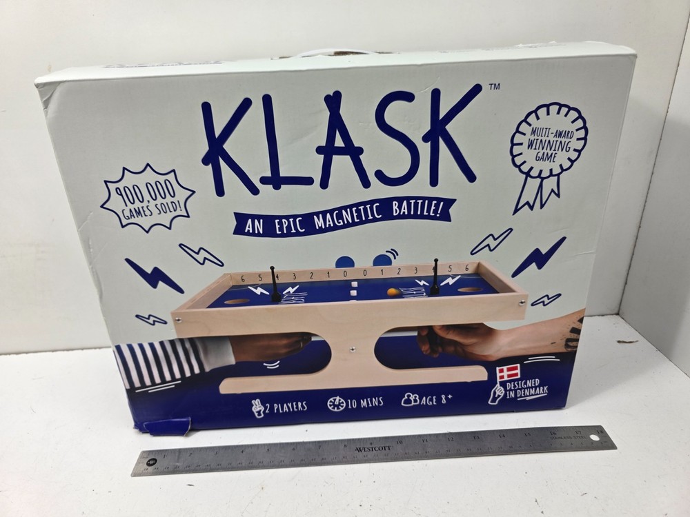 KLASK Magnetic Game Of Skill Complete Open Box Unplayed Tabletop Battle Game