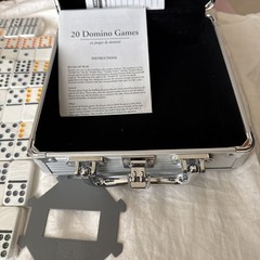 Cardinal’s Mexican Train Dominoes Double 12 W/Aluminum Case & Inst. ** Free S/H