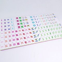 NEW! Vibrant Layered Mahjong Tiles Full American Set 160Tiles – Rosered acrylic