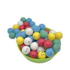 Plastic Bingo Balls 3/5 inch Multicolored,75 Count, Perfect for Bingo Nights,…