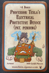 Professor Tesla’s Electrical Protective Device Promo – Munchkin Steampunk – NM