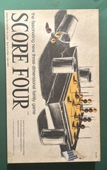 Vintage 1968 Score Four Family Board Game Three Dimensional 3D See Description