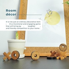 Stylish Wood Tic Tac Toe with X-O Pieces – Perfect Unisex Gift for Adults