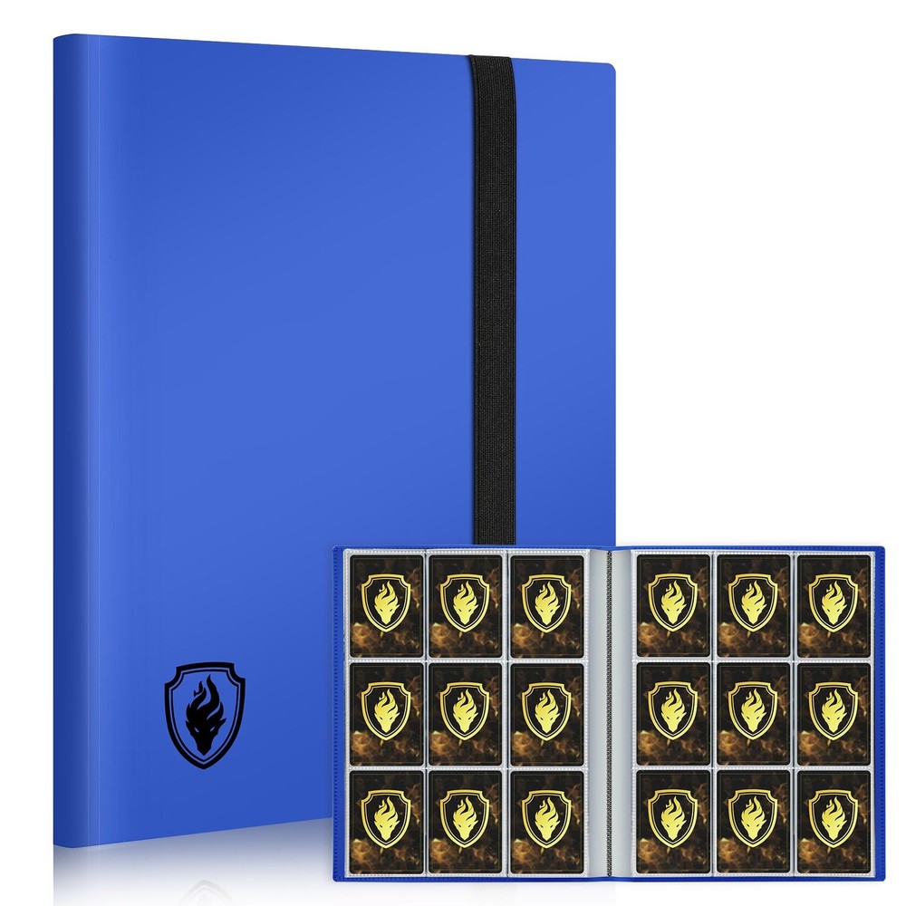 Card Binder 9 Pocket, Fabmaker 396 Pockets 9.8 x 1 x 12.1 inches, Blue