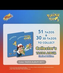 Pokemon TAZOS Collections Complete Album Set 81/100/90Pcs Flippo Pogs Tags Spani
