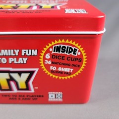 Farkel Party Dice Game Complete w. score cards & instructions original metal box