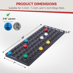Portable Bingo Master Board & Multi-Color 7/8” Balls – Perfect for Game Nights!