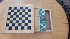 Vintage Multiple Classic Ten Games Solid Wood Boards “Game House”