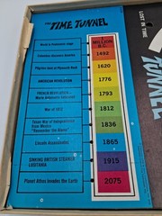 Time Tunnel Spin-To-Win Board Game, C 1967 Pressman Toy Co, MISSING PEICES