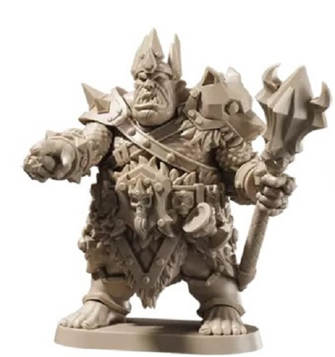 Heroquest Against The Ogre HordeOgre Commander 28mm Mini & Card NEW!!
