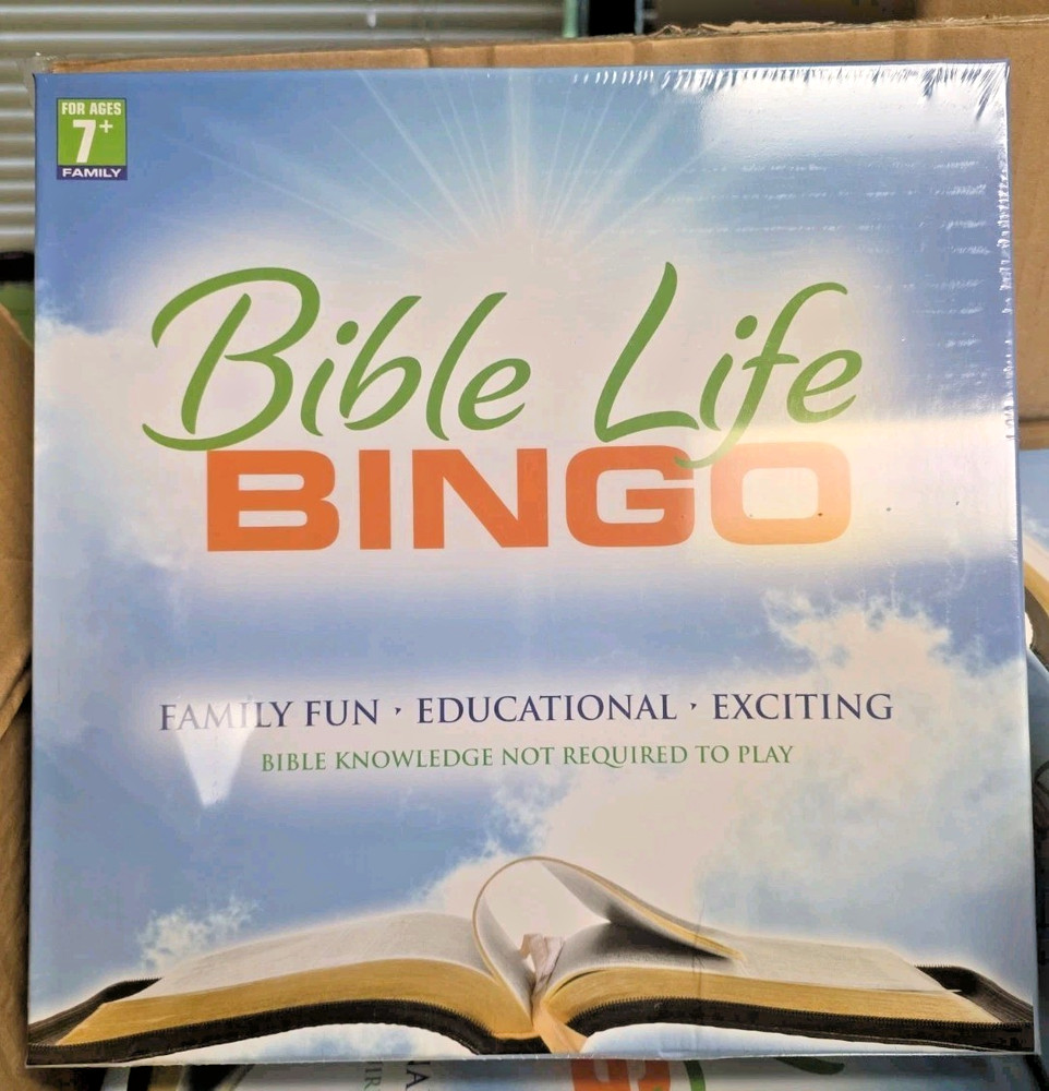 New Sealed Bible Life Bingo Family Kids Board Game up to 30 players 3 games in 1