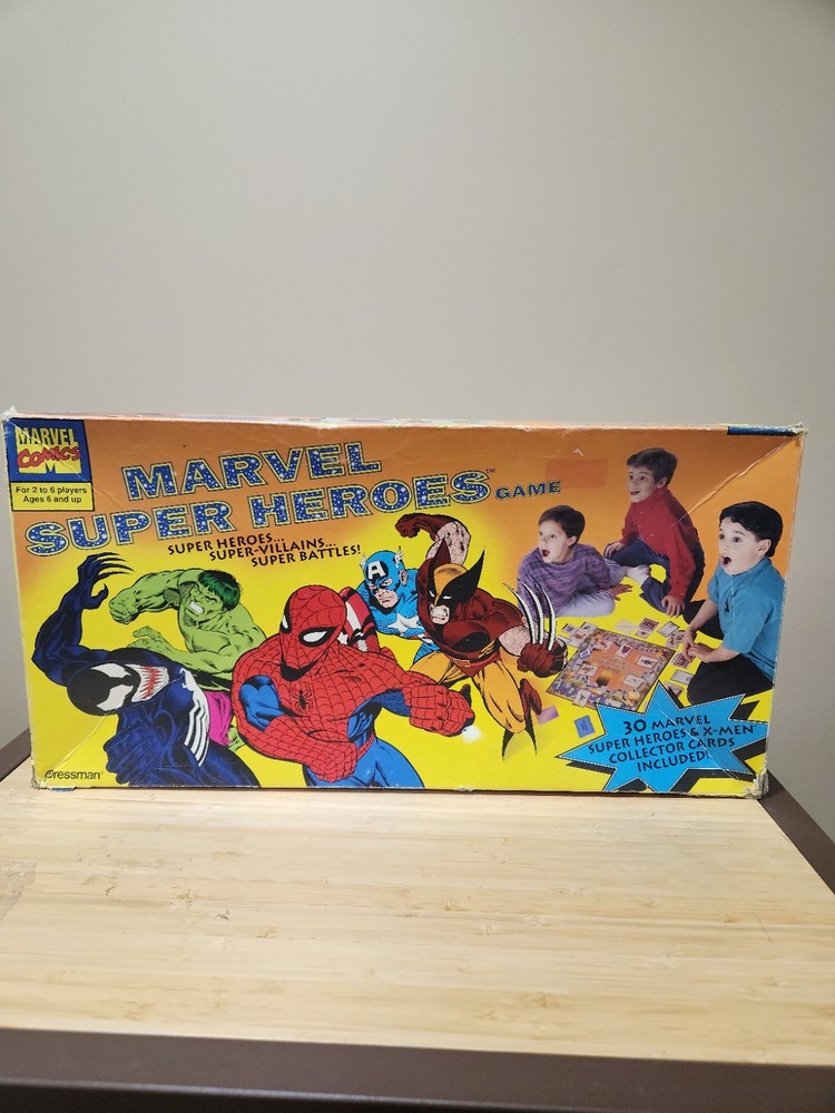 Vintage 1992 Marvel Comics Super Heroes Game Pressman 4441 Incomplete