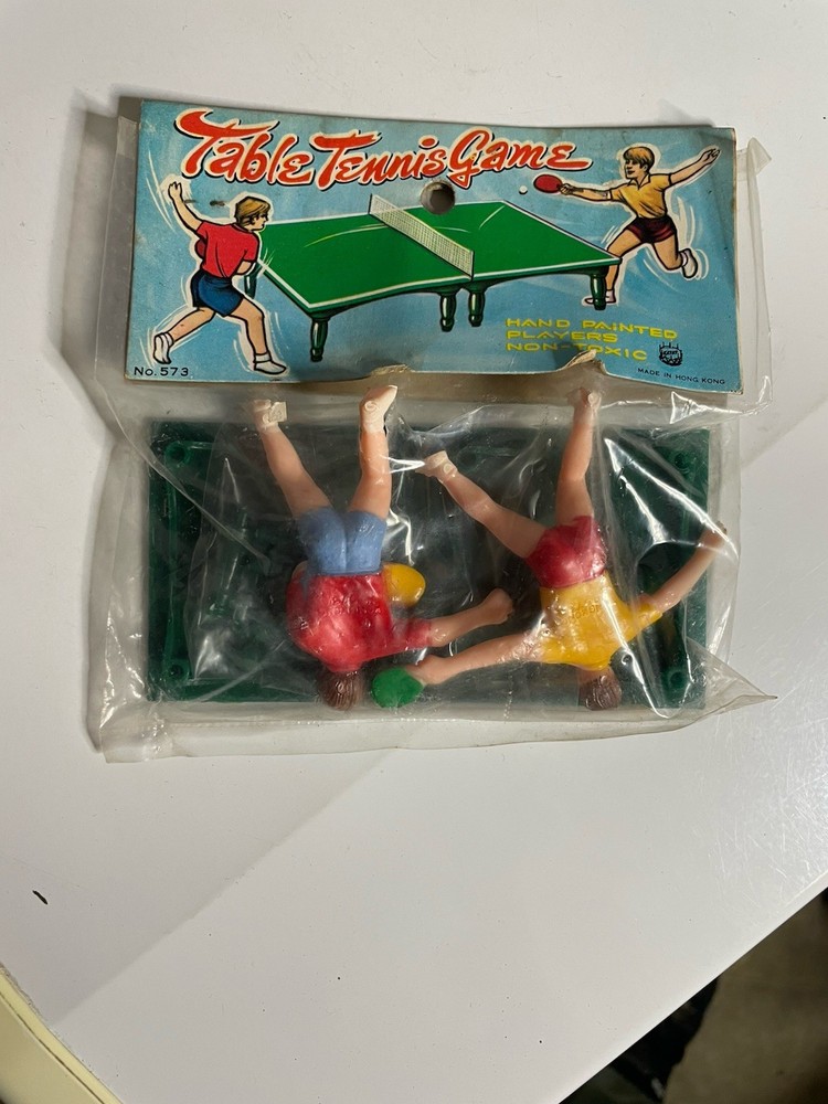 Table Tennis Game Vintage New Old Stock Made in Hong Kong. Hand Painted