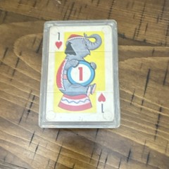 Whitman Crazy Eights Card Game Travel Size Cards Clown Theme Ages 4-7