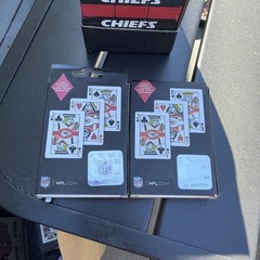 NFL Table Top Stackers Chiefs Wood Block Family Game Sports Theme w/cards