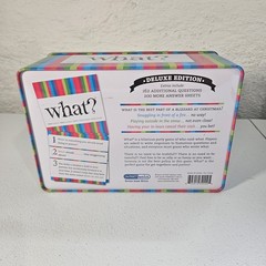 What? Hilarious Party Game Tin Box Deluxe Edition Outset Media 2007