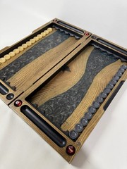 Luxury Wooden Backgammon with Epoxy Resin