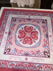 ® American Mahjong Mat with Rules – Pink Floral Mah Jong Table Cloth – 33″ Ne…
