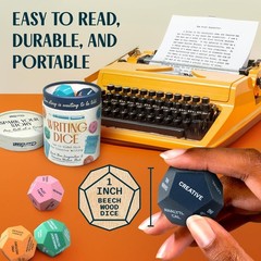 12-Sided Writing Dice – Giftable Creative Writing Tool – 120 Inspiration Prompts