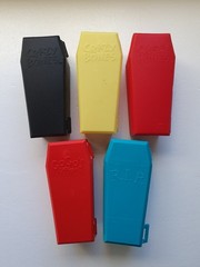 Coffins in various colours & text – Gogo’s Crazy Bones