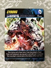2014 DC Comics Crisis 1 Deck Game Cyborg Oversize Crisis Super Hero Card!