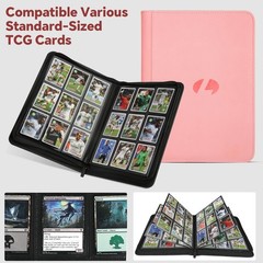 Trading Card Binder, Premium 9-Pocket Double Sided 9 Pocket Pink 1