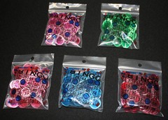 500 Bingo Chips Markers 100 each color – Use with Magnetic Wand on paper sheets