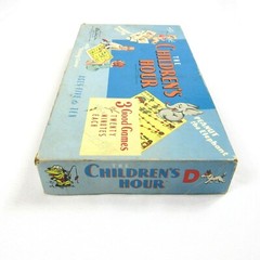 Vintage 1958 The Children’s Hour Parker Brothers 3 Games in 1, Each 20 minutes