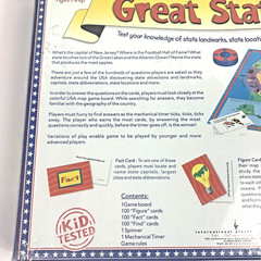 Great States Board Game Homeschool United States Map Geography Learning 1999 New