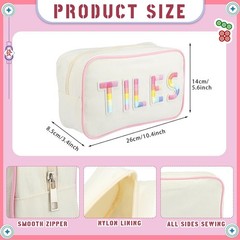 Empty Mahjong Bag Thickened American Mahjong Tiles Bag with Zipper Storage Pouch