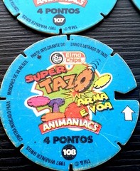 Animaniacs Tazos – Complete Set 1 to 60 Pogs *RARE* $10 / Tazo – Elma Chips 1997