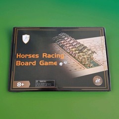 Horse Race Board Game Racing Game Solid Wood w 11 Luxurious Metal Horse Figures