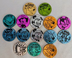 POG Tournament Game Pack w/ Pocket Book & Mixed Pogs Lot World Pog Fed 1994