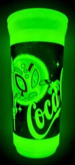Crazy Bones Hielocos Coca-Cola Alien 32oz Promotional Glow-in-the-Dark Cup