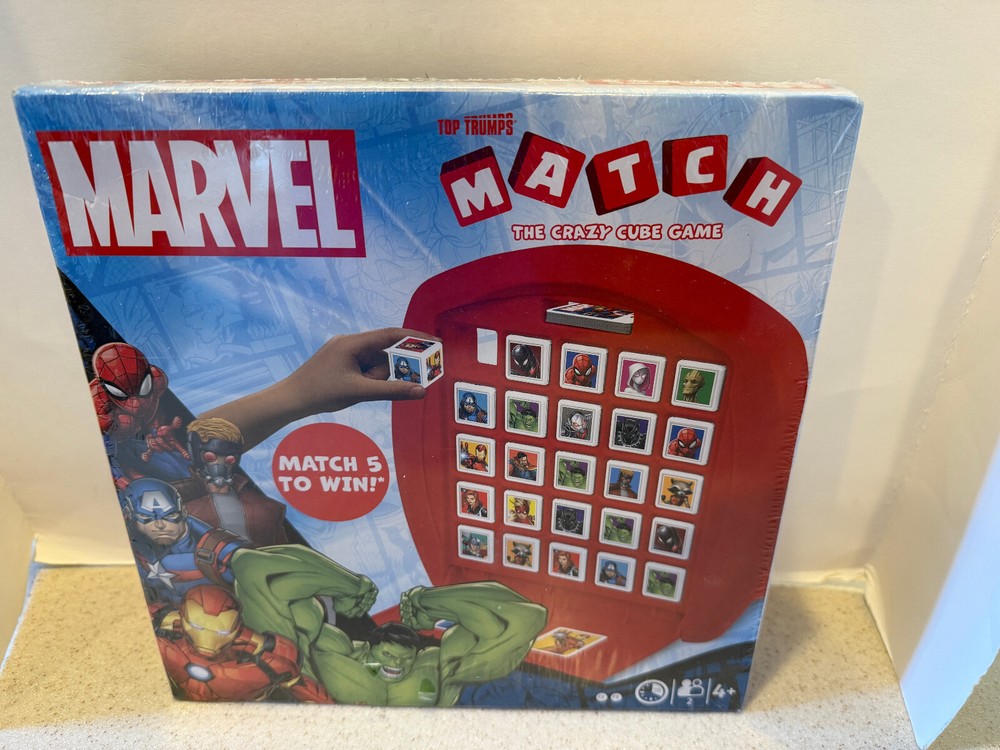 New Top Trumps Match Marvel Avengers Crazy Cube Game play with 15 superheroes