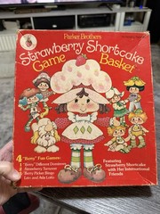 Vintage Strawberry Shortcake Game Basket 4 In 1 Game 1981 Parker Brothers