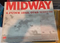 Midway 4 June 1942 Board Game; Avalon Hill; 1964 Parts Only