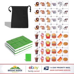 Compact Mahjong Game Set for Two Players with Melamine Tiles Included