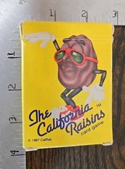 1987 California Raisins Memeory 36 Card Game Age 4 & Up 1 Or More Players. SKU5