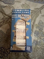 Tumbling Tower Game Stacking Puzzle Wood Mini Travel Size 36 Blocks NEW & SEALED