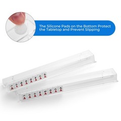 Set of 4 Acrylic Mahjong Racks with Magnetic Pushers & Non-Slip Pads – 17.5