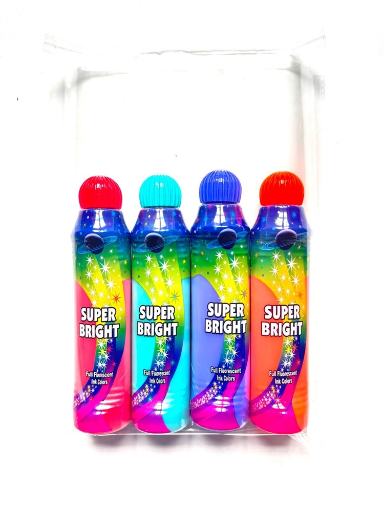 Bingo Dauber Gift Set-Super Bright 4oz Daubers With Poly Clear Bag- 4 Colors