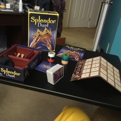Splendor Duel Board Game race for victory – Open & Complete