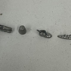 Vtg Monopoly Replacement Pieces 1961 Tokens 8 pcs Car Cannon 1960s